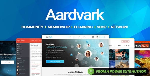 BuddyPress 社区、会员主题 Aardvark V4.16.1 版