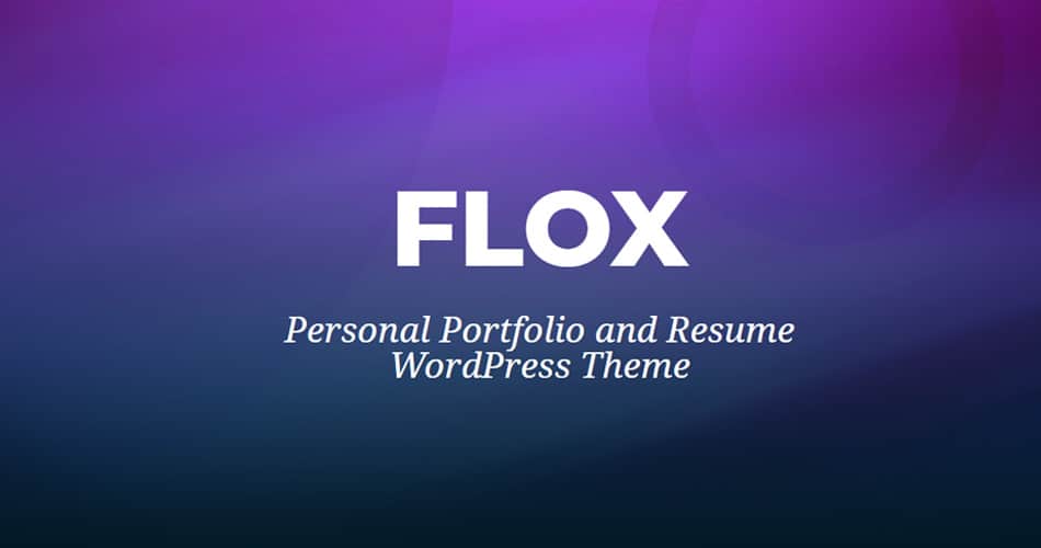 个人项目和简历展示主题 FLOX V1.0 - 赢聚网