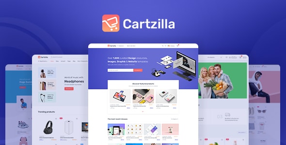 素材模板作品交易数字市场主题 Cartzilla V1.0.1 版